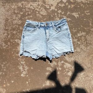 No Boundaries Blue Jean Shorts High-Waisted Distressed